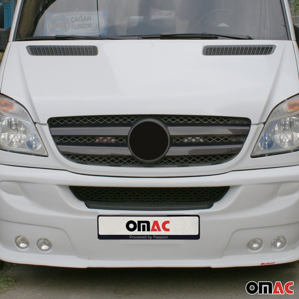 Mercedes Sprinter W906 Front Grill - Omac - S.Steel - Gloss Dark - '06-'13
